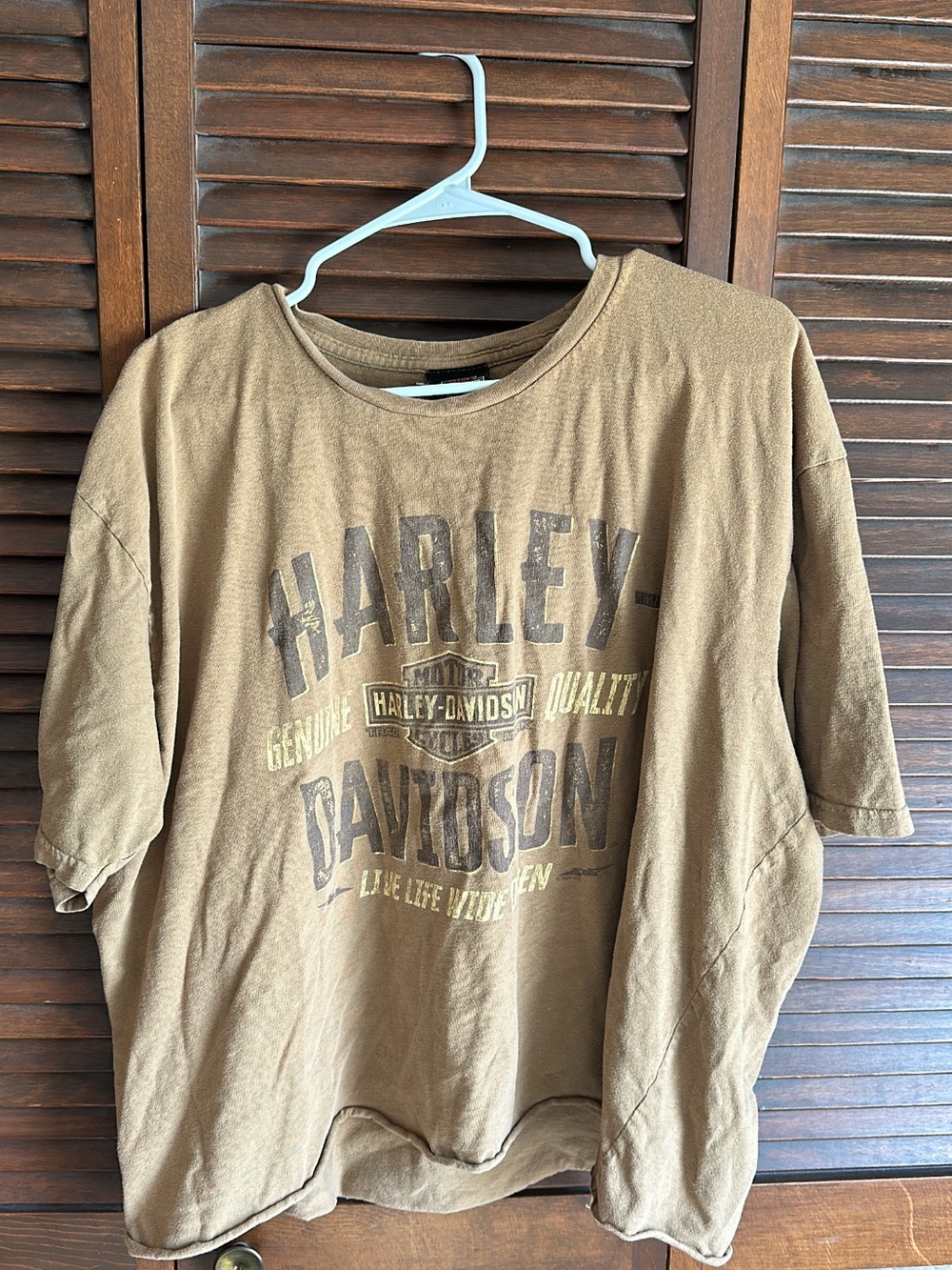 Harley-Davidson Tan/Brown Logo Kids Short Sleeve Tee